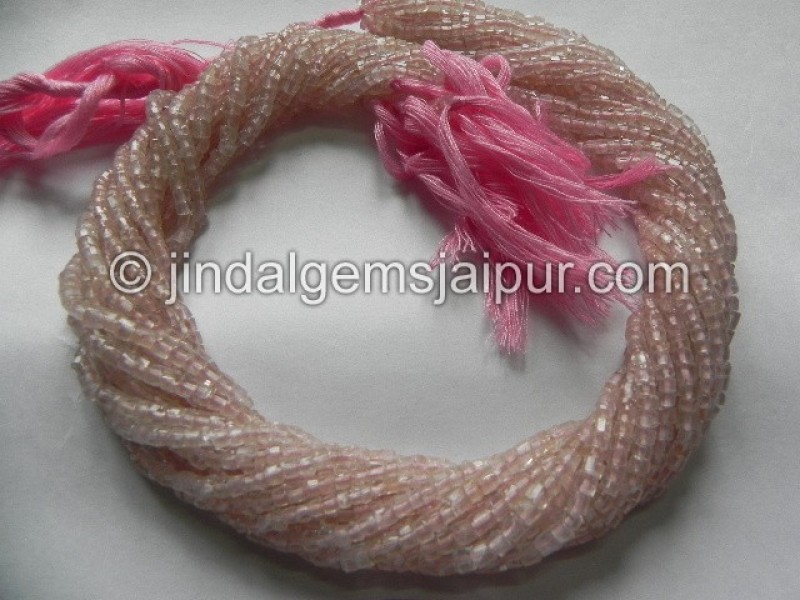 Rose Quartz Faceted Tyre Shape Beads